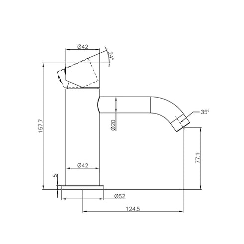 Nero Zen SS316L Basin Mixer Handless