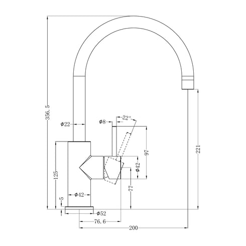 Nero Zen SS316L Kitchen Mixer
