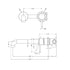 Nero Zen SS316L Wall Basin/Bath Mixer 230mm Spout
