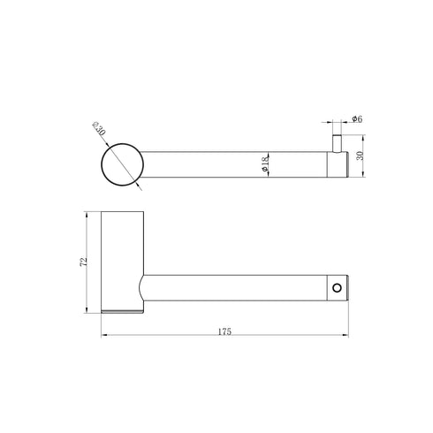 Nero Zen SS316L Toilet Roll Holder