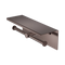 Nero Mecca Double Toilet Roll Holder With Shelf