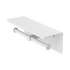Nero Mecca Double Toilet Roll Holder With Shelf