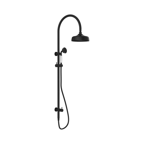 York Twin Shower with White Porcelain Hand Shower