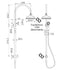 York Twin Shower with White Porcelain Hand Shower