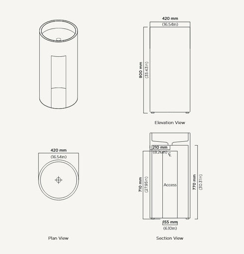Luna Freestanding Basin