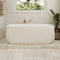Fienza Nuvola Solid Surface Bath 1600mm Matte White