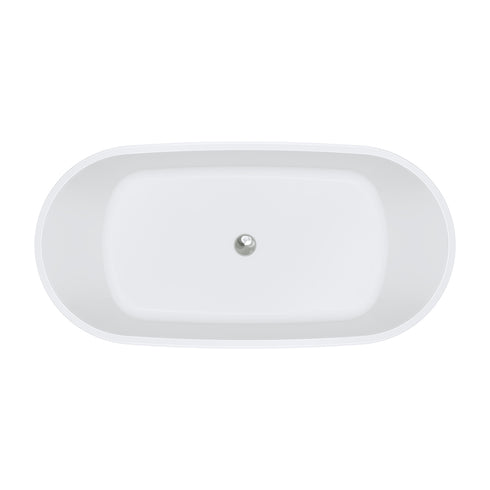Fienza Nuvola Solid Surface Bath 1600mm Matte White