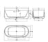 Fienza Nuvola Solid Surface Bath 1600mm Matte White