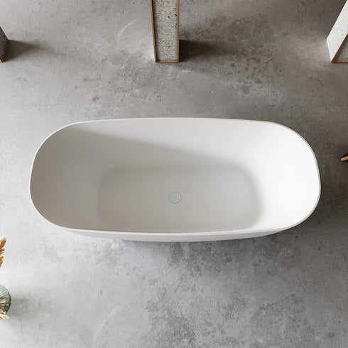 Om Matte White Freestanding Bath
