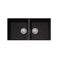 Oliveri Santorini Black Double Bowl Undermount Sink