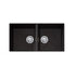 Oliveri Santorini Black Double Bowl Undermount Sink