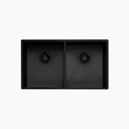 Oliveri Spectra Double Bowl Black Sink