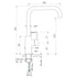 Faucet Strommen Pegasi M Square Sink Mixer