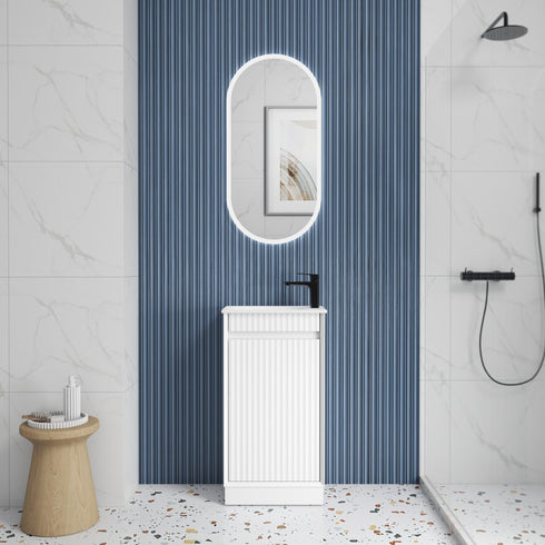 Aulic Ravia 450mm Mini Bathroom Vanity | Wall Hung & Floor Standing