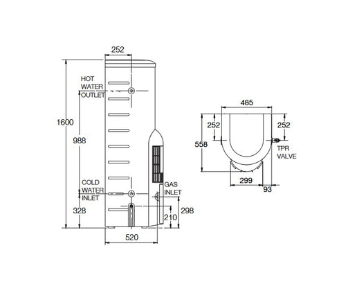 Rheem Stellar 330L Gas Storage Water Heater