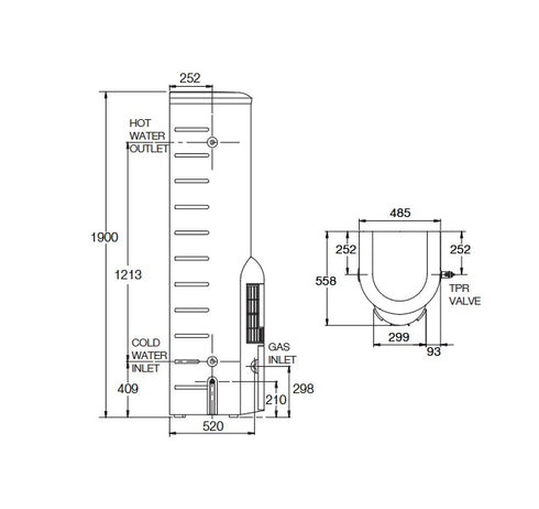 Rheem Stellar 360L Gas Storage Water Heater