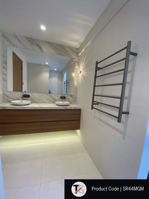 Thermorail SR44MGM Gunmetal Heated Towel Rail 600 x 800mm