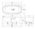Fienza Eden Freestanding Acrylic Bath 1750mm Gloss White
