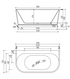 Cassa Designs Westminster Back to Wall Bathtub