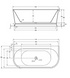 Cassa Designs Westminster Back to Wall Bathtub