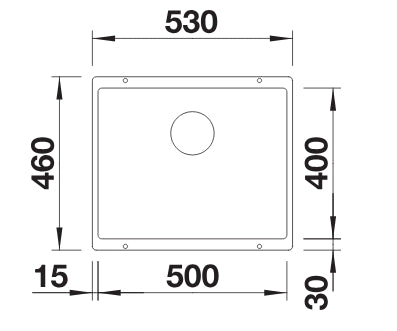 Blanco Subline 500-U Single Bowl Undermount Sink