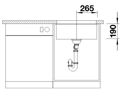 Blanco Subline 500-U Single Bowl Undermount Sink