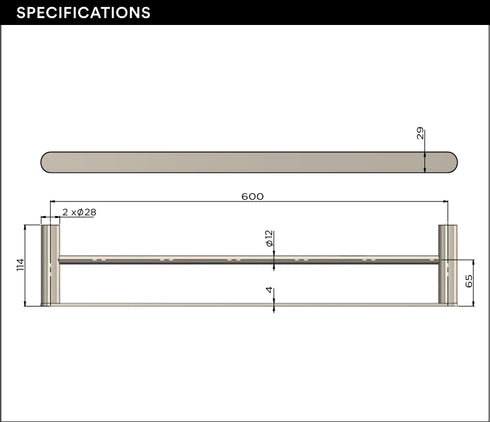 Meir Curvaé Single Towel Rail