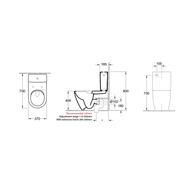 Villeroy & Boch Subway 3.0 TwistFlush BTW Toilet Suite