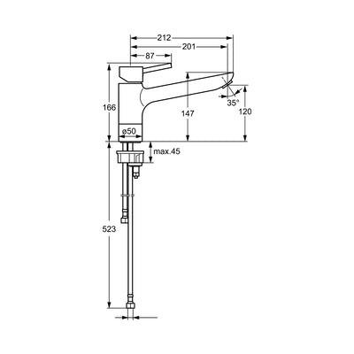 Hansa Vantis Pin Sink Mixer