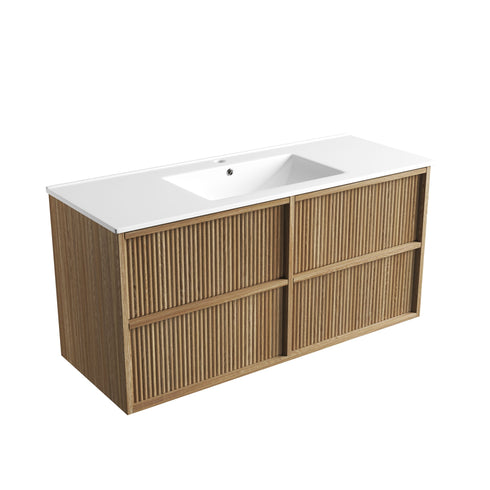 Aulic Venetta Flutted Wall Hung Vanity