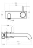 Alder Wish2 Wall Mixer Set with Backplate