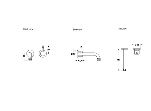 Brodware Yokato Wall Mixer Set 160mm