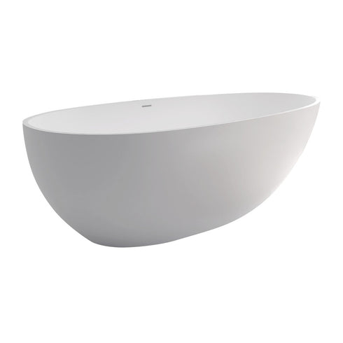 Fienza Bahama Solid Surface Matte White Stone Bath 1500mm