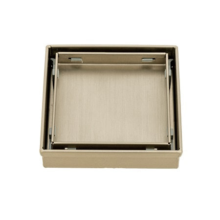 Radiant Square Tile Insert Floor Waste Brushed Nickel 100mm x 100mm