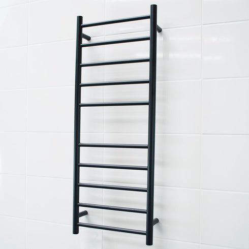 Radiant Non-Heated Round Ladder 430 x 1100mm Matt Black