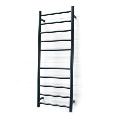 Radiant Non-Heated Round Ladder 430 x 1100mm Matt Black