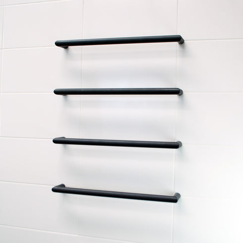 Radiant Low Voltage Single Round Bar 650mm Matt Black