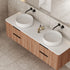 Gravity Natural Walnut Curved Wall Hung Vanity