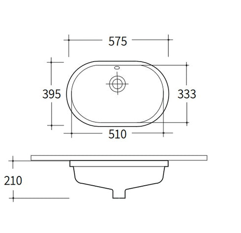 Cattura Oval Under Counter Basin