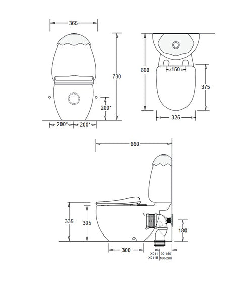 Cotto Egg Junior Close Couple Toilet
