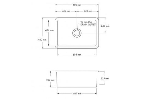 Cuisine 68 x 48 Fire Clay Butler Sink
