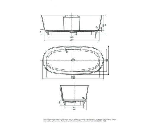 Decus 1700mm Free Standing Bath