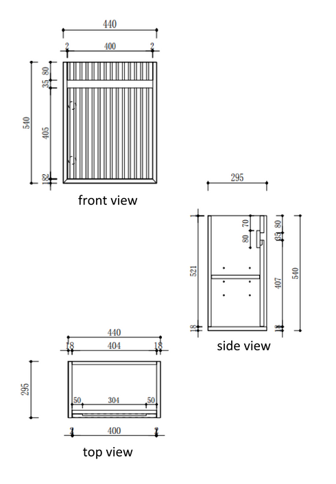 Aulic Ravia 450mm Mini Bathroom Vanity | Wall Hung & Floor Standing