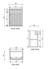 Aulic Ravia 450mm Mini Bathroom Vanity | Wall Hung & Floor Standing