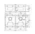 Fienza Hana 27L/27L Double Kitchen Sink