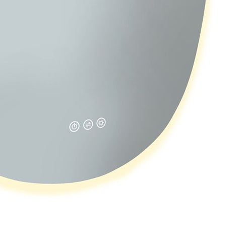 Radiant Pebble Fless Frameless LED Mirror