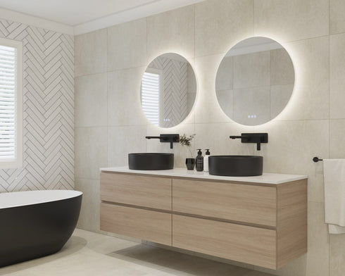 Radiant OLËK Fless Round Frameless LED Mirror