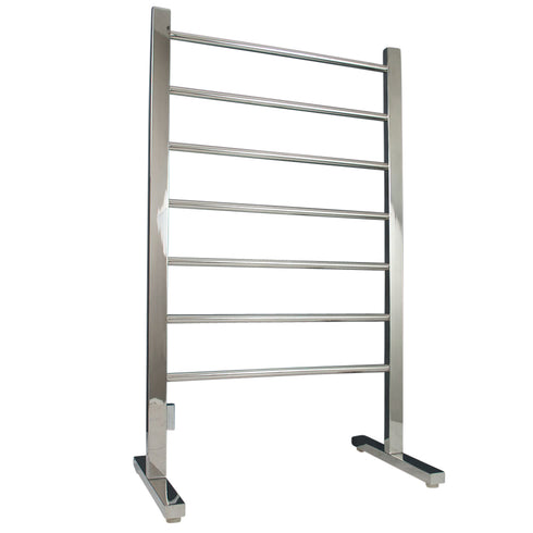 Radiant Heated Floor-standing Towel Rail 600 x 1000mm Mirror Polished