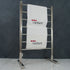 Radiant Heated Floor-standing Towel Rail 600 x 1000mm Mirror Polished