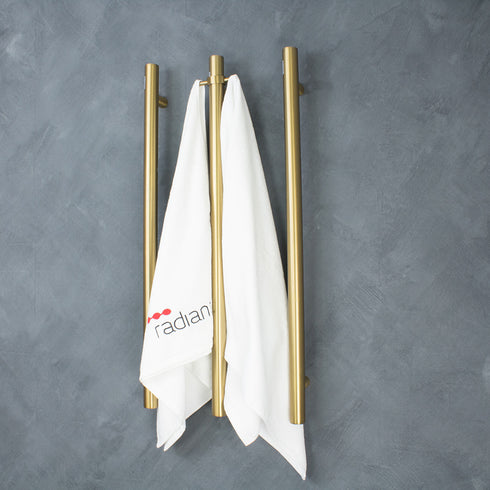 Radiant Vertical Towel Rail 40 x 950mm Brushed Gold GLD-VTR-950